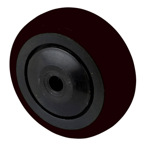 BS Rollen Roue en caoutchouc 50 mm noir, corps de roue plastique noir, KL