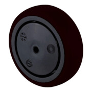 BS Rollen Roue en caoutchouc 75 mm noir Corps de roue plastique noir, KL