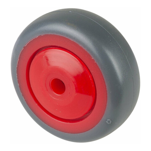 BS Rollen Roue en caoutchouc A85.F003, diamètre 50 gris, axe diamètre 6, 50kg
