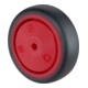 BS Rollen Roue en caoutchouc A85.F003, diamètre 75 gris, axe diamètre 6, 60kg-1