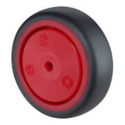 BS Rollen Roue en caoutchouc A85.F003, diamètre 75 gris, axe diamètre 6, 60kg