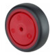 BS Rollen Roue en caoutchouc A85.F003, diamètre 75 gris, axe diamètre 6, 60kg-1