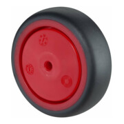 BS Rollen Roue en caoutchouc A85.F003, diamètre 75 gris, axe diamètre 6, 60kg