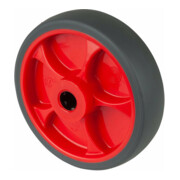 BS Rollen Roue en caoutchouc B44.F003, diamètre 125 gris, axe diamètre 15, 120kg