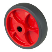 BS Rollen Roue en caoutchouc B44.F003, diamètre 125 gris, axe diamètre 15, 120kg