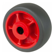 BS Rollen Roue en caoutchouc B44.F003, diamètre 80 gris, axe diamètre 12, 100kg
