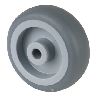 BS Rollen Roue en caoutchouc, diamètre 50, A80 gris, axe diamètre 6, 50kg