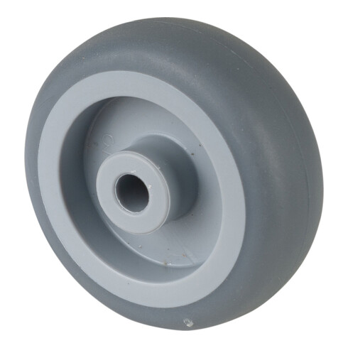 BS Rollen Roue en caoutchouc, diamètre 50, A80 gris, axe diamètre 6, 50kg