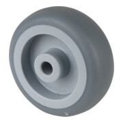 BS Rollen Roue en caoutchouc, diamètre 50, A80 gris, axe diamètre 6, 50kg