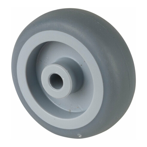 BS Rollen Roue en caoutchouc, diamètre 50, A80 gris, axe diamètre 6, 50kg