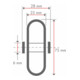 BS Rollen Roue en caoutchouc Ø 75 mm, plastique, gris, capacité 60 kg, palier lisse
