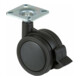 BS Rollen Roulette double F331 avec frein Roue Ø 60mm plastique-1