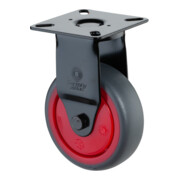 BS Rollen Roulette fixe A810.A85.03, diamètre 75 mm, L 25 mm, 60 kg avec plaque de fixation, gris