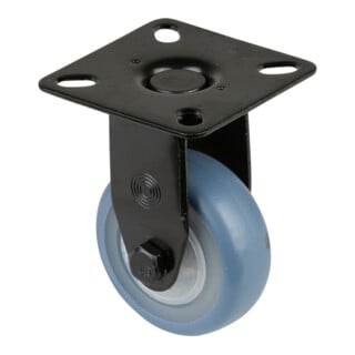 BS Rollen Roulette fixe A810.A85.05 Ø 50 mm I 20 mm 50 kg bleu avec plaque de fixation