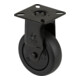 BS Rollen Roulette fixe A810.A85.075, diamètre 75 mm, L 25 mm, 60 kg avec plaque de fixation, gris-1