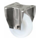 BS Rollen Roulette fixe, diamètre 100 mm, L 35 mm, 300 kg, HS110 .B14, avec plaque de fixation blanche-1