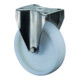 BS Rollen Roulette fixe, diamètre 200 mm, L 50 mm, 700 kg, HS110 .B14, avec plaque de fixation blanche-1