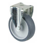 BS Rollen Roulette fixe, diamètre 80 mm, L 21 mm 50 kg, A210.A80 avec plaque de fixation, gris