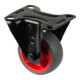 BS Rollen Roulette fixe L810.B44.081.03, diamètre 80 mm, L 32 mm, 100 kg avec plaque de fixation, gris-1