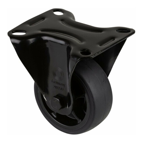 BS Rollen Roulette fixe L810.B44.081.06, diamètre 80 mm, L 32 mm, 100 kg avec plaque de fixation noire