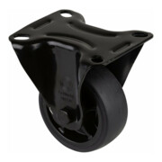 BS Rollen Roulette fixe L810.B44.081.06, diamètre 80 mm, L 32 mm, 100 kg avec plaque de fixation noire