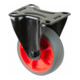 BS Rollen Roulette fixe L810.B44.101.03, diamètre 100 mm, L 32 mm, 110 kg avec plaque de fixation, gris-1