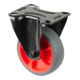 BS Rollen Roulette fixe L810.B44.101.03, diamètre 100 mm, L 32 mm, 110 kg avec plaque de fixation, gris-1