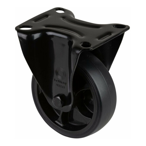 BS Rollen Roulette fixe L810.B44.101.06, diamètre 100 mm, L 32 mm, 110 kg avec platine de fixation noir
