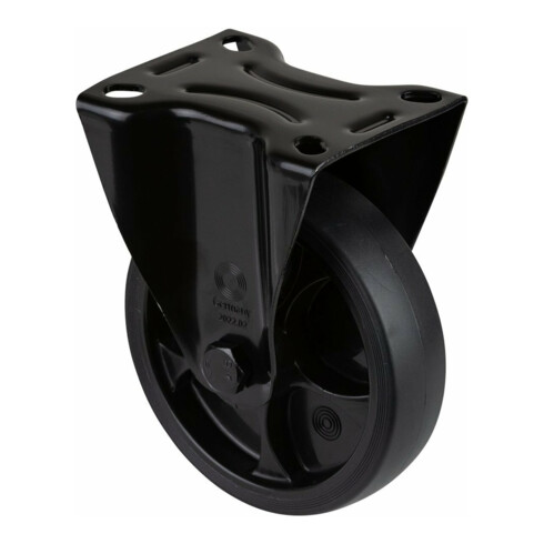 BS Rollen Roulette fixe L810.B44.126.06, diamètre 125 mm, L 32 mm, 120 kg avec plaque de fixation noir