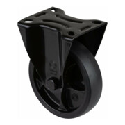BS Rollen Roulette fixe L810.B44.126.06, diamètre 125 mm, L 32 mm, 120 kg avec plaque de fixation noir