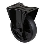 BS Rollen Roulette fixe L810.B44.126.06, diamètre 125 mm, L 32 mm, 120 kg avec plaque de fixation noir