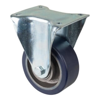 BS Rollen Roulette fixe N110.C11 Ø 125 mm I 50 mm 400 kg rouge avec plaque de fixation