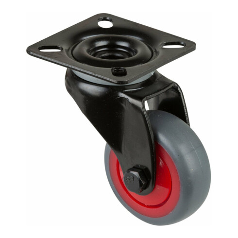 BS Rollen Roulette pivotante A800.A85.03 avec plaque, Ø 50, l 20 mm 50 kg TPR