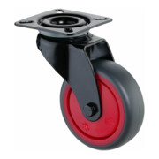 BS Rollen Roulette pivotante A800.A85.03 avec plaque, Ø 75, L 25mm 60kg TPR