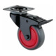 BS Rollen Roulette pivotante A820.A85.03 avec frein total avec plaque, Ø 75 L 25 mm, 60 kg, TPR-1