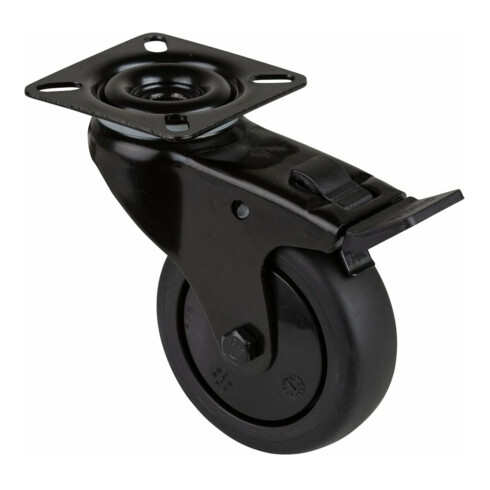 BS Rollen Roulette pivotante A820.A85.075 avec plaque, Ø 75 L 25mm, 60kg TPR