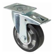 BS Rollen Roulette pivotante avec frein total, diamètre 125 mm, LS420.B80 150kg, acier