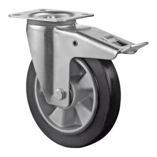 BS Rollen Roulette pivotante avec frein total, diamètre 125 mm, LSS420.B80 220kg, acier