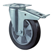 BS Rollen Roulette pivotante avec frein total, diamètre 125 mm, LSS420.B80 220kg, acier