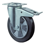 BS Rollen Roulette pivotante avec frein total, diamètre 125 mm, LSS420.B80 220kg, acier