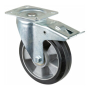 BS Rollen Roulette pivotante avec frein total, diamètre 180 mm, L420.B80 300kg, acier