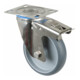 BS Rollen Roulette pivotante avec frein total, roue Ø 150mm, H120.I43, 140kg Inox-1