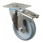 BS Rollen Roulette pivotante avec frein total, roue Ø 150mm, H120.I43, 140kg Inox