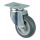 BS Rollen Roulette pivotante C100.A80, avec plaque, diamètre 100, L 30mm 80kg, caoutchouc-1