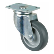 BS Rollen Roulette pivotante C100.A80, avec plaque, diamètre 100, L 30mm 80kg, caoutchouc