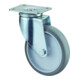 BS Rollen Roulette pivotante C100.A80, avec plaque, diamètre 125, L 31mm 100kg, caoutchouc-1
