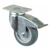 BS Rollen Roulette pivotante C120.A80, Ø 100, L 30mm avec plaque 80kg, caoutchouc