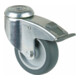 BS Rollen Roulette pivotante C121.A80m. Fixe totale avec frein, Ø 100, L 30mm 80kg, caoutchouc-1