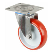BS Rollen Roulette pivotante, diamètre 100 mm H100.B26 130 kg acier inoxydable
