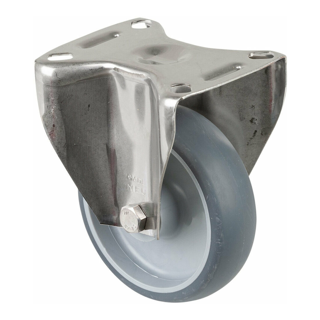 BS Rollen Roulette pivotante, diamètre 100 mm H110.I43 80 kg Acier inoxydable